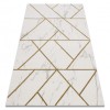 Exclusiv EMERALD covor 1012 glamour, stilat, geometric, marmură cremă / aur, 140x190 cm