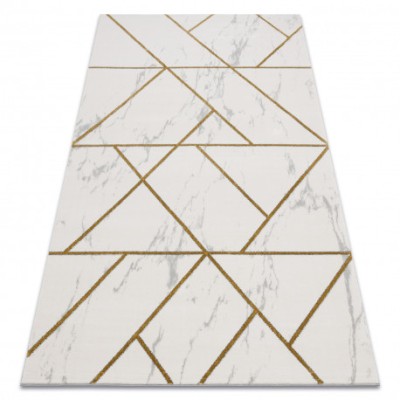 Exclusiv EMERALD covor 1012 glamour, stilat, geometric, marmură cremă / aur, 140x190 cm foto