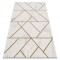 Exclusiv EMERALD covor 1012 glamour, stilat, geometric, marmură cremă / aur, 80x150 cm