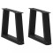 vidaXL Picioare pentru măsuță de cafea &icirc;n formă de V, 2 buc., negru, 30x(30-31,3) cm, oțel