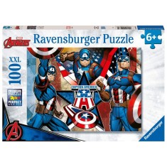 Ravensburger - Puzzle capitanul America 100 piese