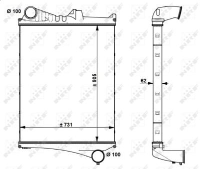NRF 30225 Intercooler, compresor foto