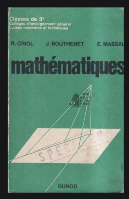 Mathematiques R. Oriol, J. Bouthenet, E. Massal foto