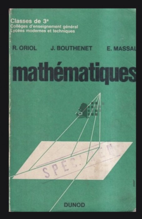 Mathematiques R. Oriol, J. Bouthenet, E. Massal