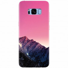 Husa silicon pentru Samsung S8 Plus, Mountain Peak Pink Gradient Effect