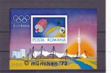 ROMANIA 1972 LP 799 OLIMPIADA MUNCHEN COLITA NEDANTELATA MNH