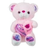 Ursulet de Plus cu Inima Roz, 32cm, CMCLASS