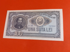 BANCNOTE ROMANESTI 100LEI 1952 AUNC foto