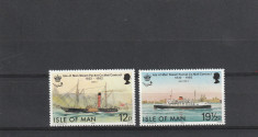 Isle of Man 1982-Motor cu aburi,Mona I,Maid II ,serie 2 val.,MNH,Mi,215-216 foto