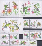 Timbre cu păsări colibri din Grenadines of St. Vincent, Nestampilat