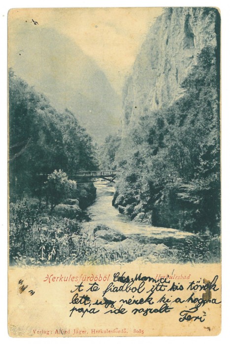 5464 - Baile HERCULANE, Caras-Severin, Litho, Romania - old postcard - used 1902