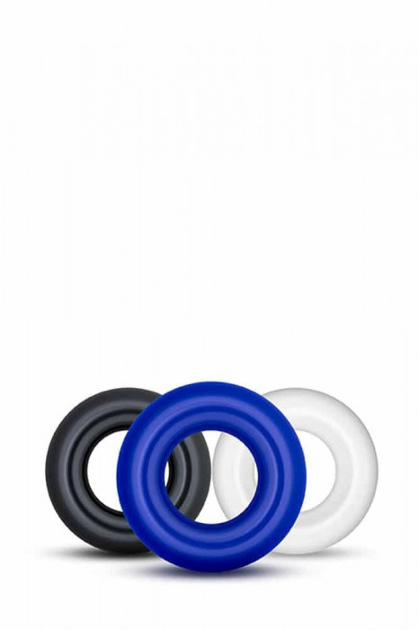 Set 3 Inele Penis Stay Hard Donut Rings, Multicolor