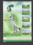 TURKMENISTAN 2020 FAUNA ANIMALE DOMESTICE CAI 25 ANI DE NEUTRALITATE, Nestampilat