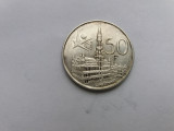 Belgia 50 Francs 1958 -EXPO 58 - T&acirc;rgul Mondial de la Bruxelles, Europa, Argint