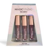 Set ruj lichid Rose Quartz Trio Mat, 1 bucata, Magic Studio