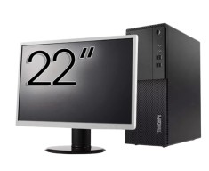 Pachet Second Hand Calculator LENOVO M710T Tower, Intel Core i3-6100 3.70GHz, 8GB DDR4, 256GB SSD, DVD-ROM + Monitor 22 Inch NewTechnology Media