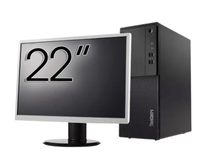 Pachet Second Hand Calculator LENOVO M710T Tower, Intel Core i3-6100 3.70GHz, 8GB DDR4, 256GB SSD, DVD-ROM + Monitor 22 Inch NewTechnology Media foto