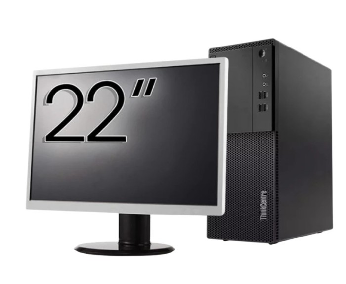 Pachet Second Hand Calculator LENOVO M710T Tower, Intel Core i3-6100 3.70GHz, 8GB DDR4, 256GB SSD, DVD-ROM + Monitor 22 Inch NewTechnology Media