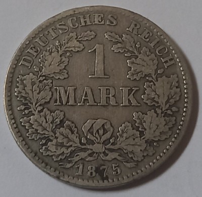 Germania, 1 Mark 1875 D. foto