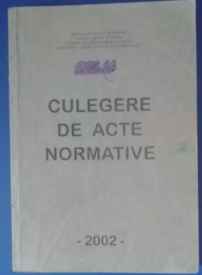 myh 35s - Culegere de acte normative - ed 2002 foto