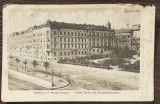 (124) CARTE POSTALA UNGARIA - BUDAPESTA- PARCUL MARGARETHEN SI PIATA PALLFY 1903