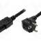 Cablu alimentare AC, 1.8m, 3 fire, culoare negru, CEE 7/7 (E/F) &amp;#351;tecar in unghi, IEC C13 mama, LOGILINK - CP090