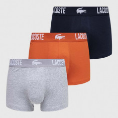 Lacoste boxeri 3-pack barbati, culoarea gri