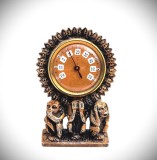 termometru vintage Cele 3 Maimute Intelepte Franta anii 1960 metal patina