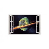 Autocolant decorativ, Fereastra, Planete, Multicolor, 83 cm, 134ST