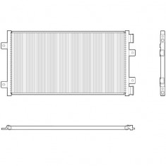 Condensator climatizare Fiat Punto, 01.2000-06.2003, motor 1.2, 44kw/59 kw benzina, full aluminiu brazat, 600 (555)x305x16 mm, fara filtru uscator