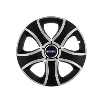 Set 4 Capace Roti 16 inchi (R16) Bis Gri-Negru, Compatibile Cu Volvo foto