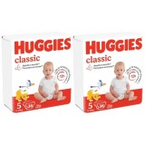 Scutece Huggies Classic Jumbo, nr 5, 11-25 kg, 76 buc
