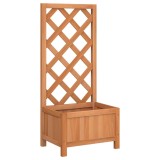 Cumpara ieftin Jardiniera cu spalier, maro, 40x30x90 cm, lemn masiv de brad