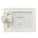Cumpara ieftin Rama foto masa lemn alb vintage 16x2x12 cm, 13x9 cm