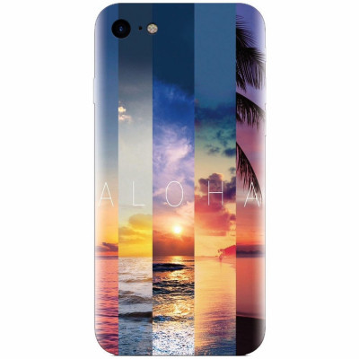 Husa silicon pentru Apple Iphone 6 Plus, Aloha Summer Stripes foto