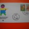 HOPCT PLIC FDC S NR 218 IMUNIZARE CU VACCIN A COPIILOR 1987 - ONU NATIUNILE UNITE- -BIROUL GENEVA ELVETIA