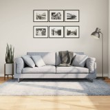 VidaXL Covor pufos &quot;PAMPLONA&quot; fire &icirc;nalte, albastru modern 140x200 cm