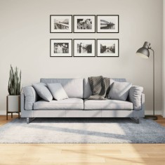 vidaXL Covor pufos &quot;PAMPLONA&quot; fire &icirc;nalte, albastru modern 140x200 cm