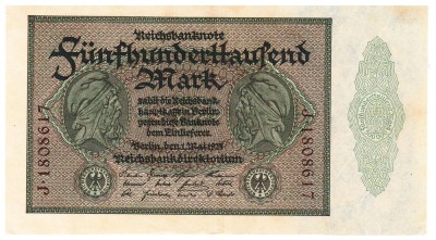 Germania 500 000 500000 Mark Marci 1923 P-88b Seria 1808617 foto