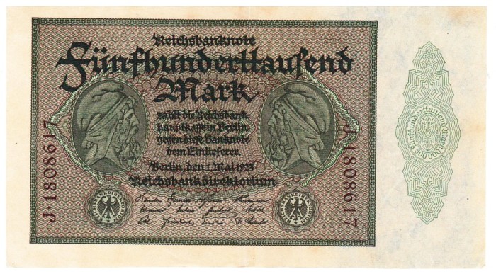 Germania 500 000 500000 Mark Marci 1923 P-88b Seria 1808617