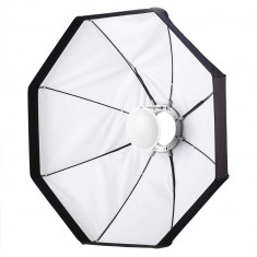 Reflector Beauty Dish pliabil alb 60cm cu grid si montura Bowens foto