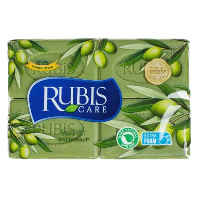Săpun Solid Rubis Care, Olive Bath Soap, Cu Ulei de Măsline, Extra Spumă, Set 4 Bucăți foto