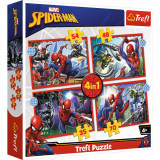 Cumpara ieftin Puzzle Trefl 4 in 1 Spiderman - Eroul Spiderman
