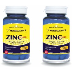 Pachet Zinc Forte 60cps+60cps (50% reducere la al doilea produs)