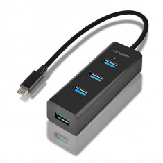 Hub USB AXAGON HUE-S2C 4x USB3.0 incarcare MicroUSB Type-C foto