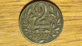Austria Imperiu Habsburgic -moneda de colectie- 2 heller 1917 fier -impecabila!