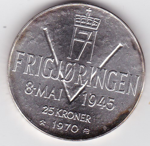 Norvegia 25 kroner 1970