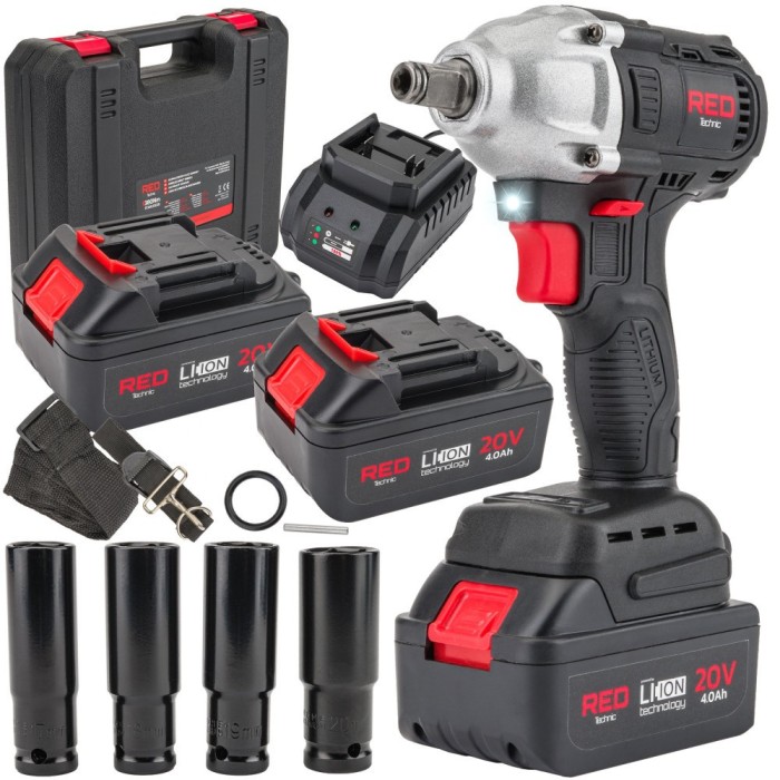 Șurubelniță cu impact RED TECHNIC RTAKU0026 20V 4Ah 380Nm