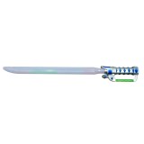 Sabie Jucarie IdeallStore Future Warrior, Plastic, LED, Sunete, Argintiu, 63.5cm, Ninja, cu Teaca