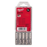 Set 5 burghie SDS-Plus Milwaukee M2 pentru beton, 5.5-8 x 110/160 mm